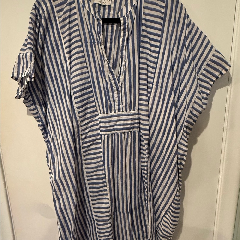Emerson short caftan - ocean stripe organic - one size - Picture 3 of 5